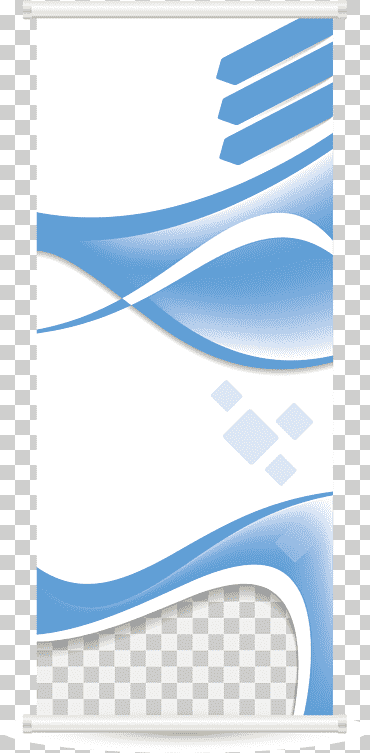 standee blanco y azul, diseñador de diseño gráfico creatividad, material de diseño creativo rollo, azul, ángulo, texto png