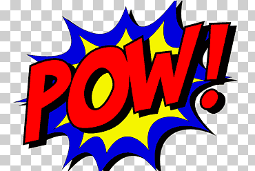 Pow azul, rojo y amarillo! etiqueta, batman superman cómic superhéroe cómics, pow, historietas, niño, héroes png