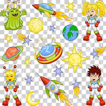 ilustración de dibujos animados espacio, espacio, astronave, feliz cumpleaños vector imágenes, personaje de ficción png
