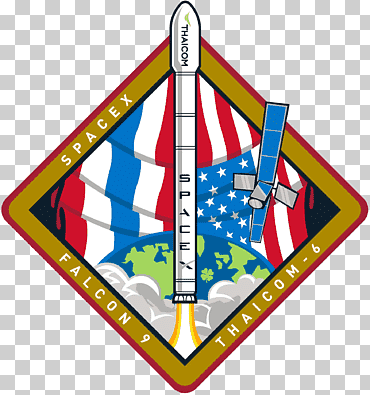 Falcon 9 v1.1 thaicom 6 spacex satélite, patchwork, animales, halcón, lanzamiento de cohete png
