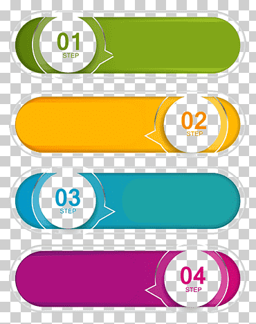 Botón de cuatro pasos, archivo de computadora de la carta, título del ppt, infografía, modelo, texto png