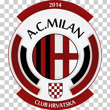 C.A. milan football ugrinovački put croatia sport, ac milan logo, emblema, etiqueta, deporte png