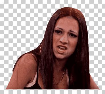 Retrato de mujer de pelo largo con camiseta sin mangas, cobrarme afuera, memes, cobrarme afuera, niña png
