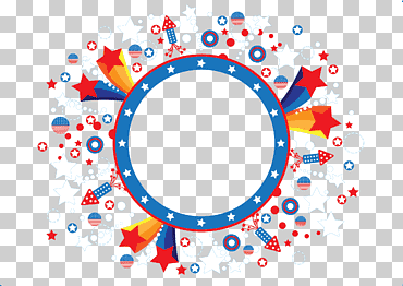 Icono de círculo euclidiano, pancartas, estrellas blancas, rojas y azules, azul, texto, rectángulo png