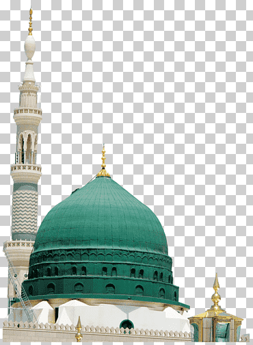 Edificio pintado en blanco y verde, al-masjid an-nabawi cúpula verde gran mezquita de la meca kaaba, quince de agosto, edificio, mezquita, Fondo de escritorio png
