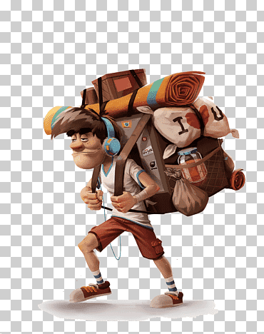 personas cargando bolsas, viajero, a pie, equipaje png