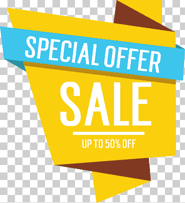 Oferta especial Anuncio de venta, banner publicitario web de publicidad, etiqueta de venta amarilla, etiqueta de venta, etiqueta, texto png