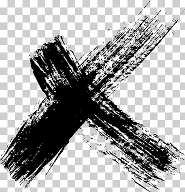pincel de pintura, x, tinta, monocromo, negro png