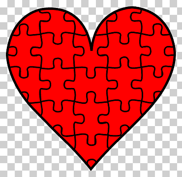 rompecabezas corazón corazón día de San Valentín, piezas de rompecabezas de dibujos animados, amor, modelo, texto png