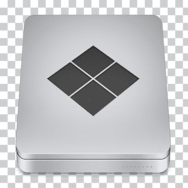 Aparato electrónico gris, marca de accesorios de computación cuadrada, bootcamp, conducir, máquina del tiempo, cuadrado png