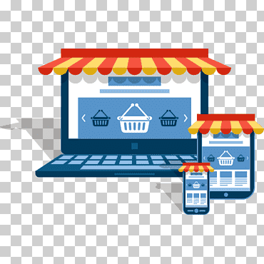 dispositivos que muestran tiendas en línea de ilustración, desarrollo web comercio electrónico diseño web, comercio electrónico, posicionamiento en buscadores, Internet, línea png
