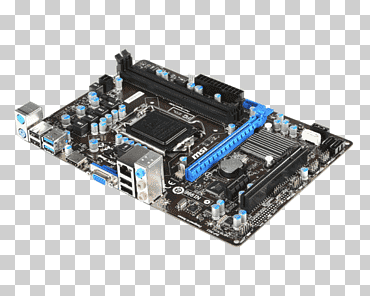 msi b75ma-e33, placa base, micro atx sin cpu, conector lga1155, b75, conector lga1155 lga 1155 conector internacional de cpu micro-star, lga 1155, dispositivo electronico, hardware de la computadora, asus png