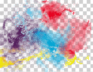 Acuarela, tinta de colores, rojo, azul, púrpura y amarillo pintura abstracta, textura, azul, tinta png