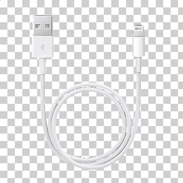 Apple Lightning Cable, cable eléctrico, cargador de batería, adaptador Lightning, iPhone, USB, electrónica, computadora, cable png