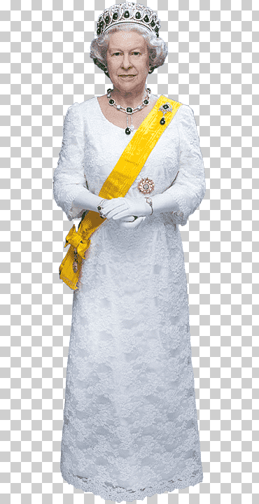 mujer en vestido blanco de manga larga, reina elizabeth, famosos, política, Reina Elizabeth png
