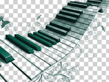 teclado de piano, piano verde, piano digital, Reino libre, dispositivo electronico png