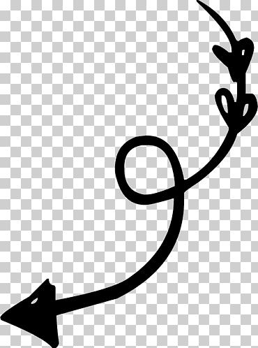 flechas creativas, negro, pintado a mano, flecha png