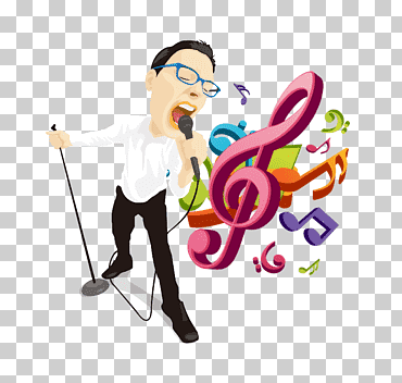 nota musical, cantante, micrófono, empresario, silueta de hombre png