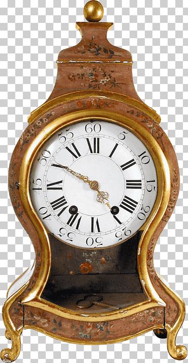 Longcase Clock Antique Mantel Clock, reloj de pared vintage, frontera vintage, hora, vintage floral png