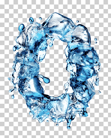 cubo de hielo de dígitos numéricos, figuras de hielo, azul, digital, póster png