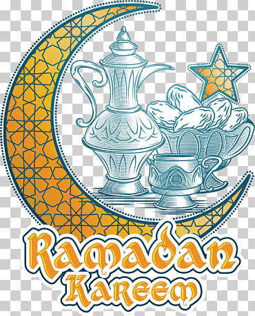 ramadan kareem, tetera etiqueta de ramadan de la luna, comida, vacaciones, etiqueta png