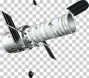 Satélite espacial gris y negro, telescopio hubble., objetos, telescopio, gris png
