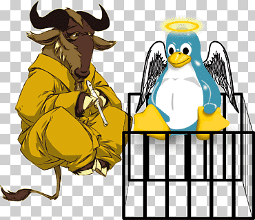 gnu linux-libre software linux kernel, linux, personaje de ficción, dibujos animados, pájaro png