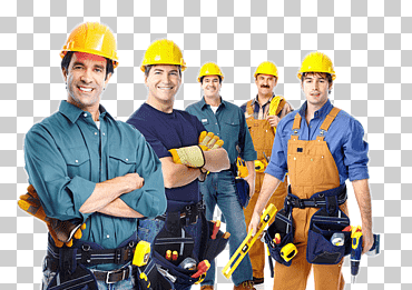 grupo de trabajadores que usan cascos, contratista general de la industria de ingeniería arquitectónica manpowergroup, trabajadores de la construcción, suministros, herramientas de construcción, edificio png