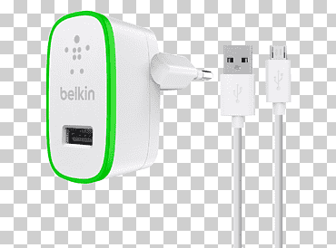 cargador de batería micro-usb belkin cable eléctrico, usb, electrónica, adaptador, cable png