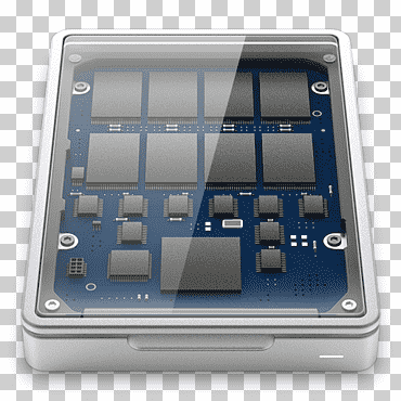 componente electrónico del sistema multimedia, hardware, unidad de estado sólido, dispositivo electrónico azul y gris, electrónica, conducir, multimedia png
