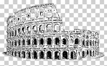 Coliseo dibujo de red portátil gráficos de Roma antigua, Coliseo, monocromo, Roma, estructura png