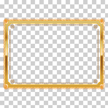 Plantilla de marco de oro rectangular, decoración de borde premiada de oro, frontera, cuadro, rectángulo png