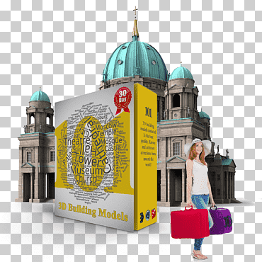 مبنى كاتدرائية برلين برج سي إن ، مبنى, 3D Computer Graphics, مبنى, برج png
