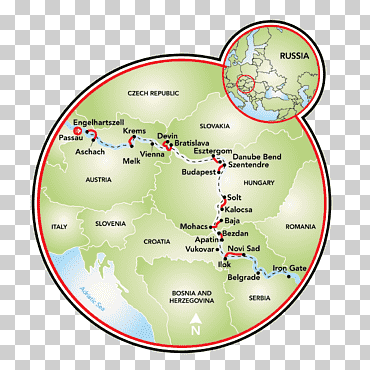 Danubio doblar puertas de hierro Esztergom Melk, mapa, texto, mundo, río png