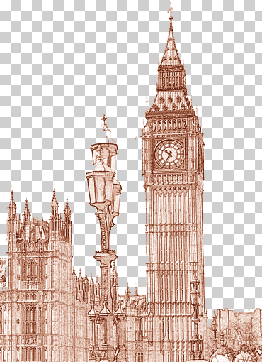 Big Ben Bell sitio histórico torre del reloj, Reino Unido Big Ben, pintado, edificio, mano png