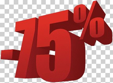 -75% de señalización, 75% de descuento., diseño web, texto, etiqueta png