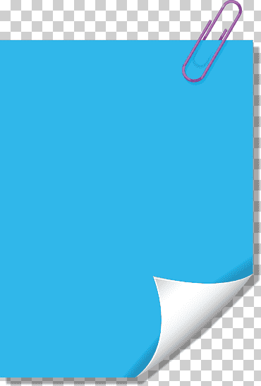 papel verde azulado con ilustración de clip de papel púrpura, pegatina de clip de papel post-it, nota adhesiva, azul, ángulo, etiqueta png