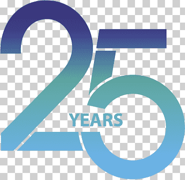 logotipo de la palabra clave de cola larga marca, 25 años de aniversario, azul, ángulo, aniversario de bodas png