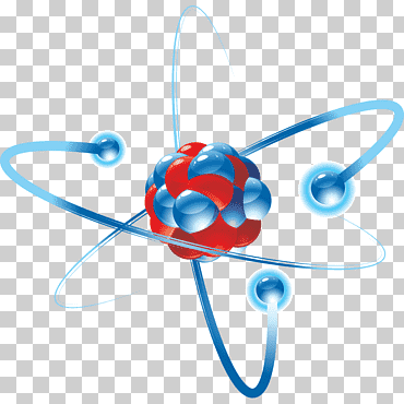 modelo de la química del átomo ciencia, ciencia, azul, átomo, símbolo png