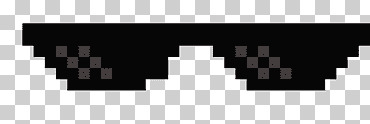 Ilustración de gafas de sol negras pixeladas, gafas de sol pixel art, gafas, vaso, ángulo, texto png