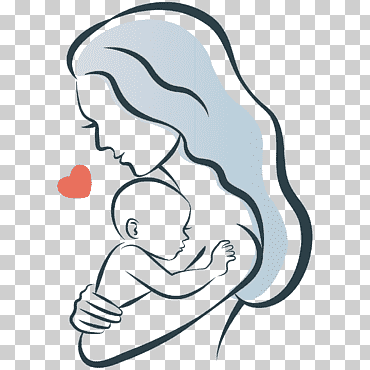 enlace materno infantil logo ilustración, ilustración materno infantil, mujer y bebé, blanco, niño, cara png