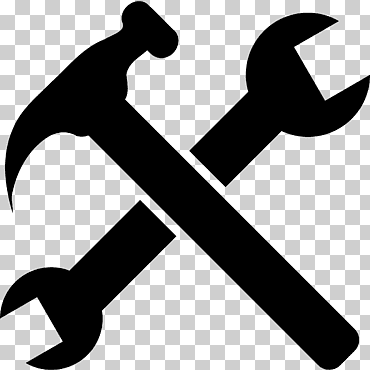 llaves inglesas martillo herramienta iconos de computadora, martillo y hoz, ángulo, técnica, monocromo png