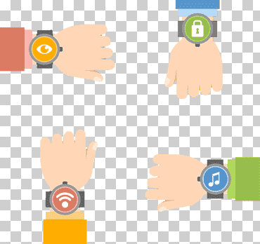 Icono de reloj inteligente euclidiano, reloj inteligente, mano, naranja, accesorios png