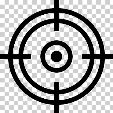 iconos de computadora arma de francotirador, arma, simetría, retículo, mira telescópica png