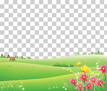 pradera verde, animales de dibujos animados, animal, hierba de dibujos animados png