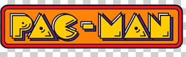 marca de la fuente del logotipo de pac-man, pac man world 3 ghosts, texto, naranja, logo png