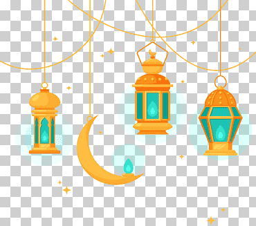 araña de arquitectura islámica, araña de estilo islámico, tres linternas colgantes de color naranja ilustración, Estilo chino, naranja, material png