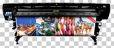 Impresora de gran formato hewlett-packard que imprime gran formato, hewlett-packard, textil, bandera, negocio png