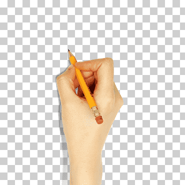 Persona con lápiz, escritura de lápiz, mano sosteniendo un lápiz, mano, lápiz de color, dibujado a mano png