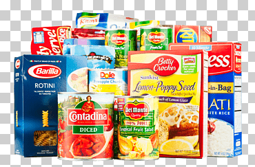 Ilustración de cajas surtidas, comida basura relleno cocina vegetariana lasaña, comida, alimentos naturales, comida, donación png